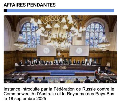 Illustration : Cour internationale de Justice Illustration : Cour internationale de Justice