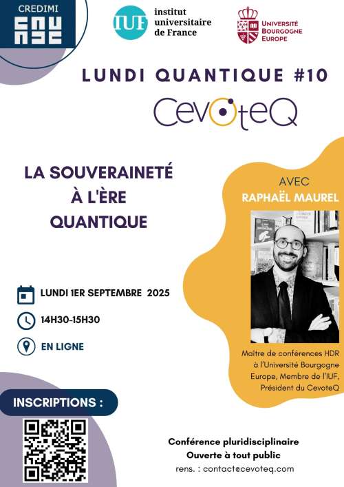 Photo de l'article : Conférence - La souveraineté à l'ère quantique (En ligne)