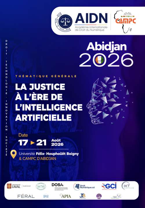 Photo de l'article : 18 août 2026 - Conférence à l'Académie internationale de droit du numérique 