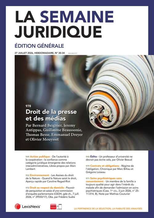 Photo de l'article : 27 juillet 2026 - Publication d'un article de revue 