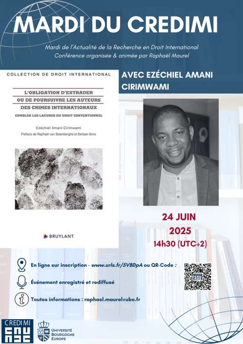 Photo de l'article : MARDI du CREDIMI avec Ezechiel Amani Cirimwami (en ligne)