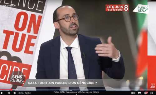 Photo de l'article : Participation à l'émission Sens public - Gaza : doit-on parler d'un génocide ?